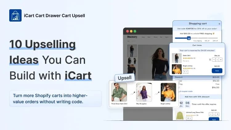 10 Shopify Upselling Examples to Increase AOV with iCart