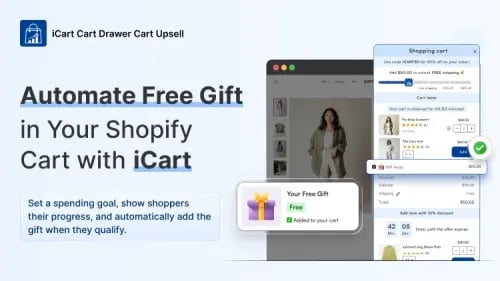 How to Automatically Add a Free Gift With Purchase on Shopify Using iCart